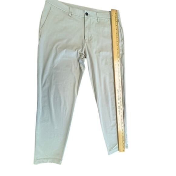 "LULULEMON" Mens Tan ABC Classic 5 Pocket  Pants Sz 34 Golf Preppy Quiet Luxury - Picture 7 of 12